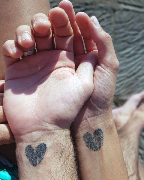  couple heart tattoo