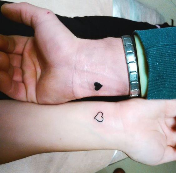  couple heart tattoo